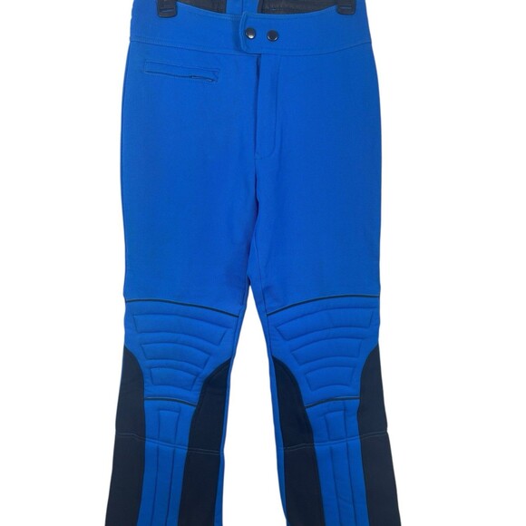 VTG 80s Profile Men’s Size 28 Blue Black Ski Pants Hong Kong Nylon Wool Stirrups - Picture 3 of 16